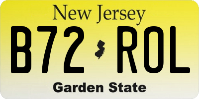 NJ license plate B72ROL