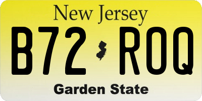 NJ license plate B72ROQ