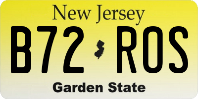 NJ license plate B72ROS