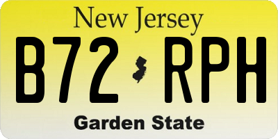 NJ license plate B72RPH