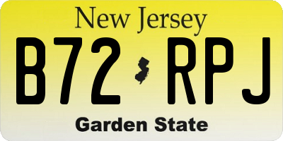 NJ license plate B72RPJ