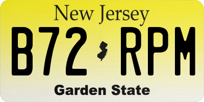 NJ license plate B72RPM