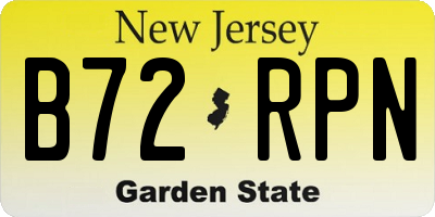 NJ license plate B72RPN