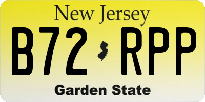 NJ license plate B72RPP