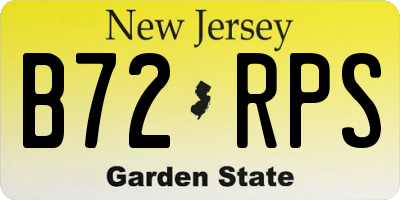 NJ license plate B72RPS