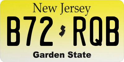 NJ license plate B72RQB