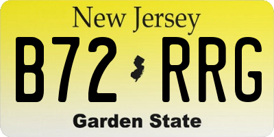 NJ license plate B72RRG