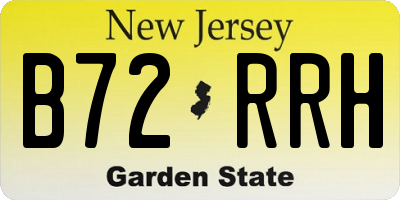 NJ license plate B72RRH