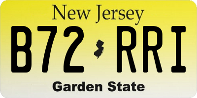 NJ license plate B72RRI
