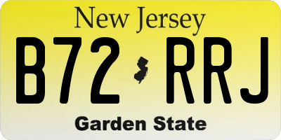 NJ license plate B72RRJ