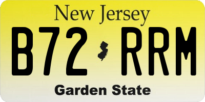 NJ license plate B72RRM
