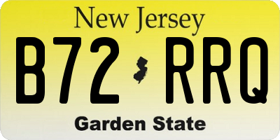 NJ license plate B72RRQ