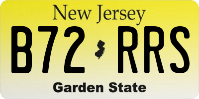NJ license plate B72RRS
