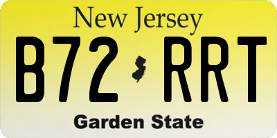 NJ license plate B72RRT
