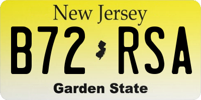NJ license plate B72RSA