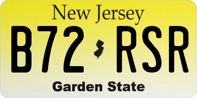 NJ license plate B72RSR