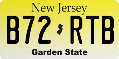 NJ license plate B72RTB