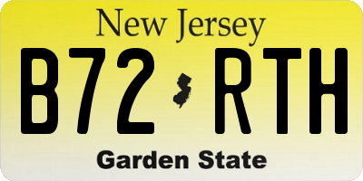 NJ license plate B72RTH