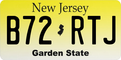 NJ license plate B72RTJ