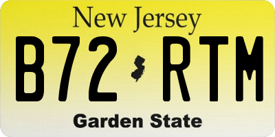 NJ license plate B72RTM