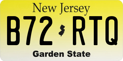 NJ license plate B72RTQ