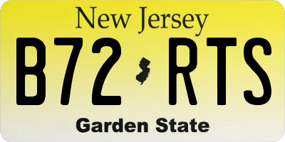 NJ license plate B72RTS