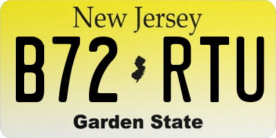 NJ license plate B72RTU