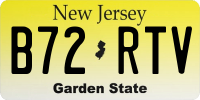 NJ license plate B72RTV