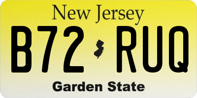 NJ license plate B72RUQ
