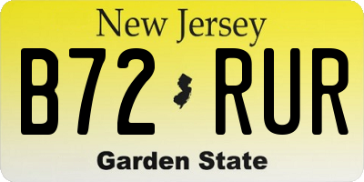 NJ license plate B72RUR