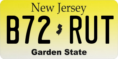 NJ license plate B72RUT