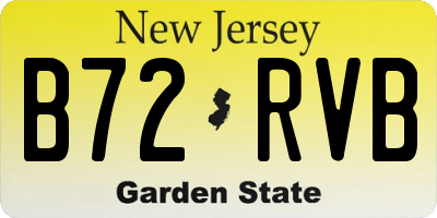 NJ license plate B72RVB