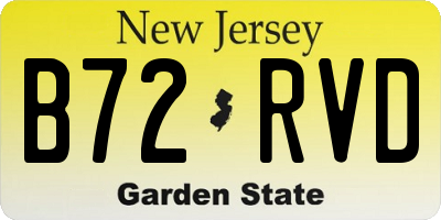 NJ license plate B72RVD
