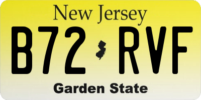 NJ license plate B72RVF