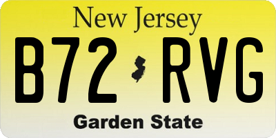 NJ license plate B72RVG