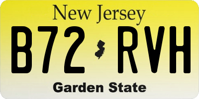 NJ license plate B72RVH
