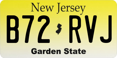 NJ license plate B72RVJ