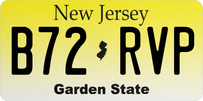 NJ license plate B72RVP