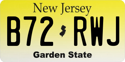 NJ license plate B72RWJ