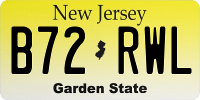 NJ license plate B72RWL