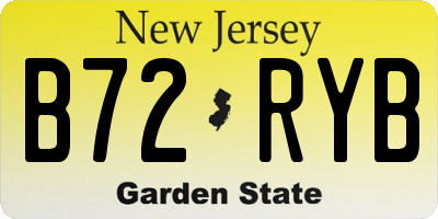 NJ license plate B72RYB