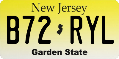 NJ license plate B72RYL