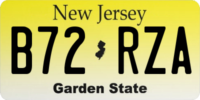NJ license plate B72RZA