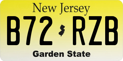 NJ license plate B72RZB