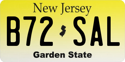 NJ license plate B72SAL