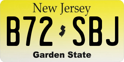 NJ license plate B72SBJ