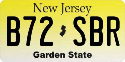 NJ license plate B72SBR