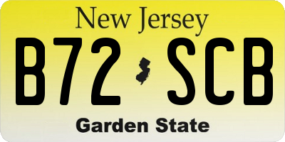 NJ license plate B72SCB