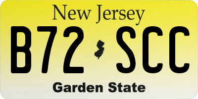 NJ license plate B72SCC