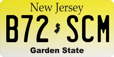 NJ license plate B72SCM